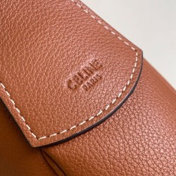 Riproduzione Fedele Borsa Celine Heloise Supple Pelle di vitello color caffè imitazioni