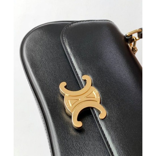 Replica borse griffate Celine Teen Celine Lola Shiny Nero Riproduzione Fedele Imitazioni borse griffate Celine Teen Celine Lola Shiny Nero imitazioni