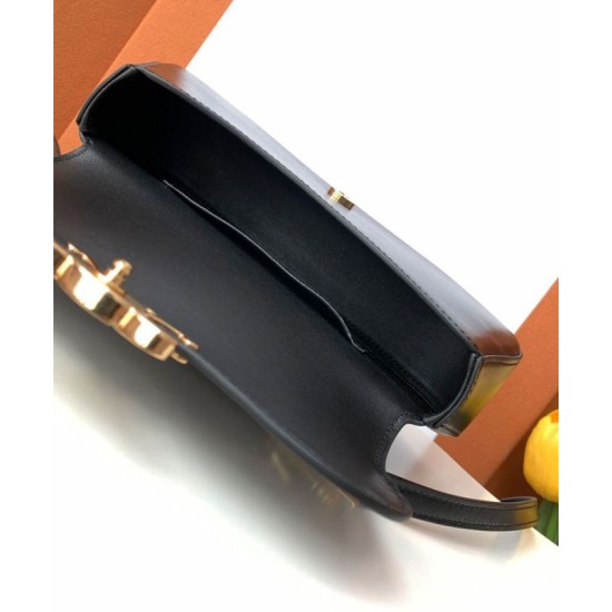 Replica borse griffate Celine Teen Celine Lola Shiny Nero Riproduzione Fedele Imitazioni borse griffate Celine Teen Celine Lola Shiny Nero imitazioni