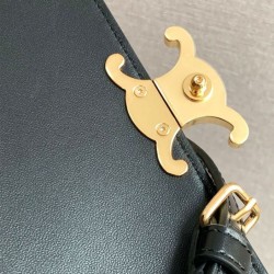 Replica borse griffate Celine Teen Celine Lola Shiny Nero Riproduzione Fedele Imitazioni borse griffate Celine Teen Celine Lola Shiny Nero imitazioni
