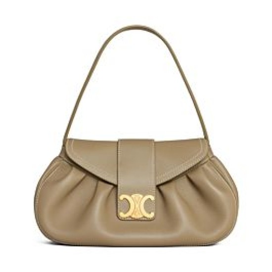 Replica Celine Imitazioni borse griffate Polly media Pelle di vitello morbida cachi Riproduzione Fedele Celine Imitazioni borse griffate Polly media Pelle di vitello morbida cachi imitazioni