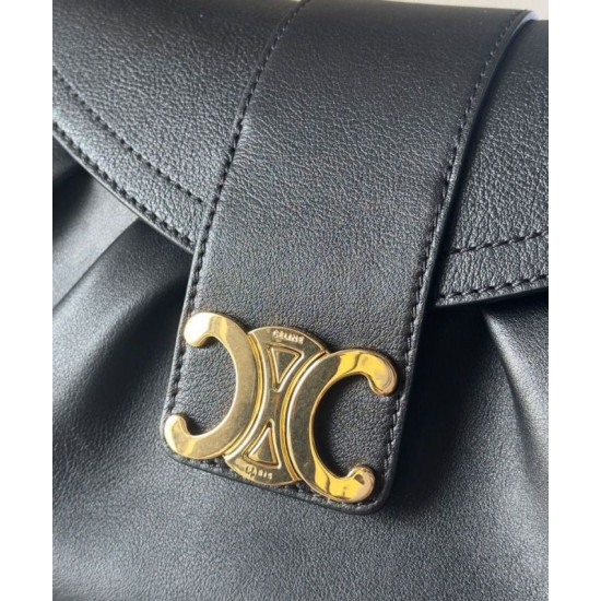 Replica Celine Perfetta Polly media Pelle di vitello morbida nera Riproduzione Fedele Celine Replica Perfetta Polly media Pelle di vitello morbida nera imitazioni