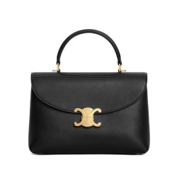 Celine Borse Nino media Pelle di vitello morbida nera