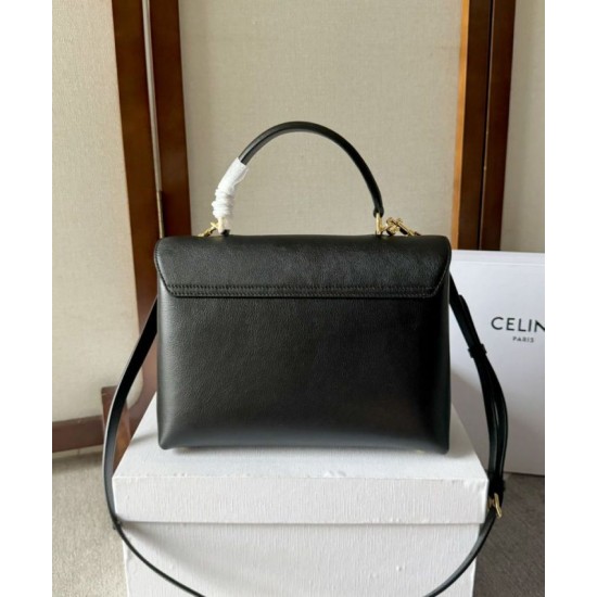 Replica Celine Borse Nino media Pelle di vitello morbida nera Riproduzione Fedele Celine Borse Replica Nino media Pelle di vitello morbida nera imitazioni