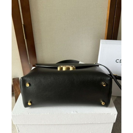 Replica Celine Borse Nino media Pelle di vitello morbida nera Riproduzione Fedele Celine Borse Replica Nino media Pelle di vitello morbida nera imitazioni