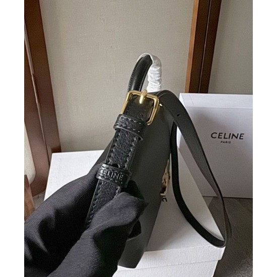 Replica Celine Borse Nino media Pelle di vitello morbida nera Riproduzione Fedele Celine Borse Replica Nino media Pelle di vitello morbida nera imitazioni