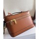 Replica Celine Vanity Bag Pelle di vitello naturale Caffè Riproduzione Fedele Celine Vanity Bag Pelle di vitello naturale Caffè imitazioni