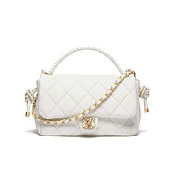 Replica Borsa Chanel Flap con manico superiore AS5317 Crema Riproduzione Fedele replica Chanel Flap con manico superiore AS5317 Crema imitazioni