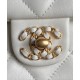 Replica Borsa Chanel Flap con manico superiore AS5317 Crema Riproduzione Fedele replica Chanel Flap con manico superiore AS5317 Crema imitazioni
