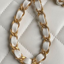 Replica Borsa Chanel Flap con manico superiore AS5317 Crema Riproduzione Fedele replica Chanel Flap con manico superiore AS5317 Crema imitazioni