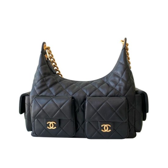 Replica Borsa Chanel Maxi Hobo AS5302 Nero Riproduzione Fedele Borsa Chanel Maxi Hobo AS5302 Nero imitazioni