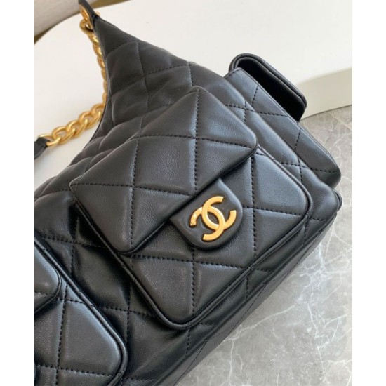 Replica Borsa Chanel Maxi Hobo AS5302 Nero Riproduzione Fedele Borsa Chanel Maxi Hobo AS5302 Nero imitazioni