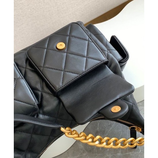 Replica Borsa Chanel Maxi Hobo AS5302 Nero Riproduzione Fedele Borsa Chanel Maxi Hobo AS5302 Nero imitazioni