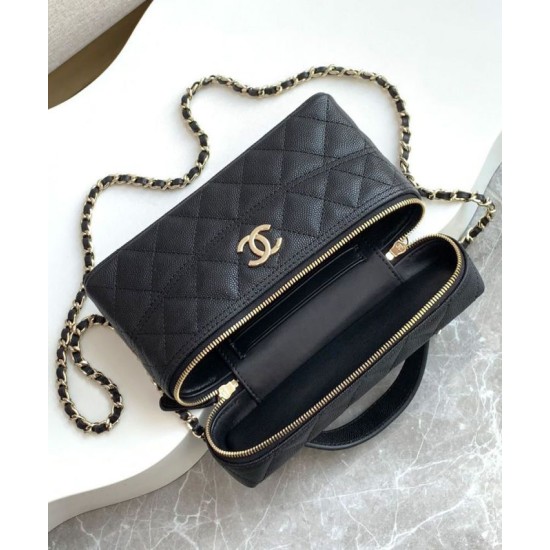 Replica Chanel Long Vanity con catena AP4407 Nero Riproduzione Fedele Chanel Long Vanity con catena AP4407 Nero imitazioni