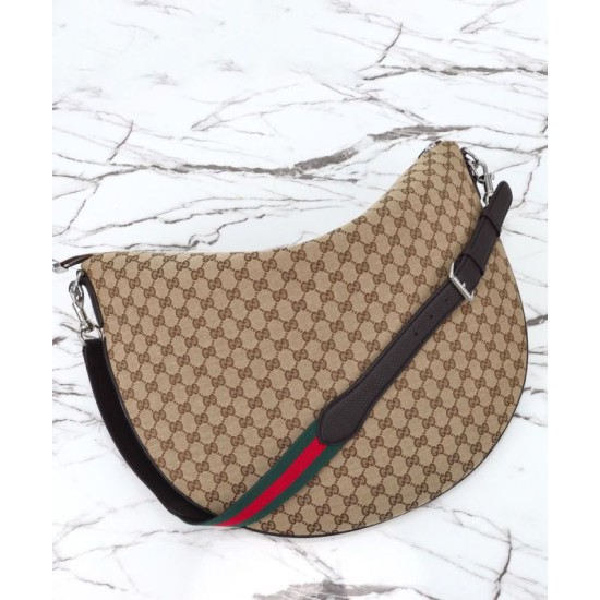 Replica Borsa a tracolla grande Gucci B 800194 Caffè Riproduzione Fedele Borsa a tracolla grande Gucci B 800194 Caffè imitazioni
