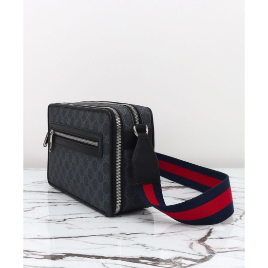 Riproduzione Fedele Borsa a tracolla media Gucci GG 822072 Nero imitazioni