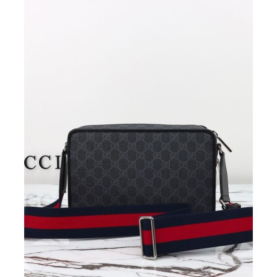 Riproduzione Fedele Borsa a tracolla media Gucci GG 822072 Nero imitazioni