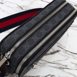 Replica Borsa a tracolla media Gucci GG 822072 Nero Riproduzione Fedele Borsa a tracolla media Gucci GG 822072 Nero imitazioni