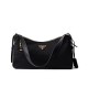 Replica Borsa a tracolla grande Prada Aimee Re-Nylon con lucchetto 1BC232 Nero Riproduzione Fedele Borsa a tracolla grande Prada Aimee Re-Nylon con lucchetto 1BC232 Nero imitazioni