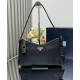 Replica Borsa a tracolla grande Prada Aimee Re-Nylon con lucchetto 1BC232 Nero Riproduzione Fedele Borsa a tracolla grande Prada Aimee Re-Nylon con lucchetto 1BC232 Nero imitazioni