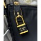 Replica Borsa a tracolla grande Prada Aimee Re-Nylon con lucchetto 1BC232 Nero Riproduzione Fedele Borsa a tracolla grande Prada Aimee Re-Nylon con lucchetto 1BC232 Nero imitazioni