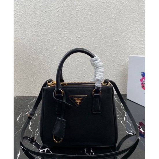 Replica fedele Borse Imitazioni Mini/Media Galleria Saffiano Prada 1BA906 Nero Riproduzione Fedele fedele Borse Imitazioni Mini/Media Galleria Saffiano Prada 1BA906 Nero imitazioni