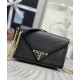 Replica Imitazione Borsa a tracolla in saffiano Prada Nera Riproduzione Fedele Imitazione Borsa a tracolla in saffiano Prada Nera imitazioni