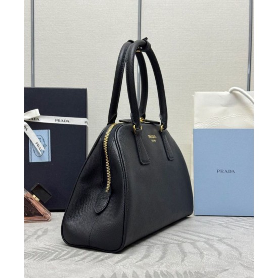 Replica Borsa Prada Media Saffiano 1BG537 Nera Riproduzione Fedele Borsa Prada Media Saffiano 1BG537 Nera imitazioni