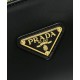 Riproduzione Fedele Imitazione Borse Replica a tracolla media Prada in Re-Nylon Con lucchetto 1BC233 Nero imitazioni