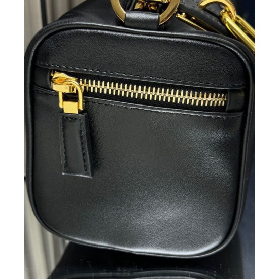 Riproduzione Fedele Imitazione Borse Replica a tracolla media Prada in Re-Nylon Con lucchetto 1BC233 Nero imitazioni