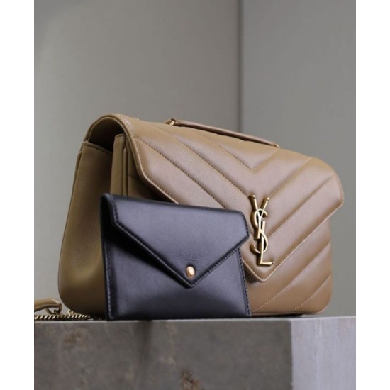 Replica borse griffate YSL Saint Laurent Loulou Media Matelasse Albicocca Riproduzione Fedele Imitazioni borse griffate YSL Saint Laurent Loulou Media Matelasse Albicocca imitazioni
