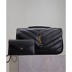 Replica Borsa YSL Saint Laurent Loulou Media Matelasse Nera Riproduzione Fedele Borsa YSL Saint Laurent Loulou Media Matelasse Nera imitazioni