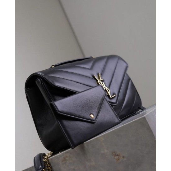 Replica Borsa YSL Saint Laurent Loulou Media Matelasse Nera Riproduzione Fedele Borsa YSL Saint Laurent Loulou Media Matelasse Nera imitazioni