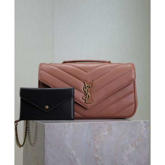 Replica Borse YSL Saint Laurent Loulou Media Matelasse Rosa Riproduzione Fedele Borse Replica YSL Saint Laurent Loulou Media Matelasse Rosa imitazioni