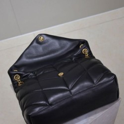Replica Borsa media YSL Saint Laurent Puffer in nappa nera Riproduzione Fedele Borsa media YSL Saint Laurent Puffer in nappa nera imitazioni