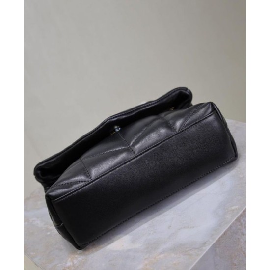 Riproduzione Fedele Bora Pari replica imbottita Toy YSL Saint Laurent in pelle di agnello nera imitazioni