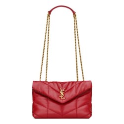 Borse imbottita Toy YSL Saint Laurent in pelle di agnello rossa