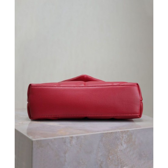 Riproduzione Fedele Borse Imitazioni imbottita Toy YSL Saint Laurent in pelle di agnello rossa imitazioni