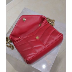 Borse imbottita Toy YSL Saint Laurent in pelle di agnello rossa Borse imbottita Toy YSL Saint Laurent in pelle di agnello rossa