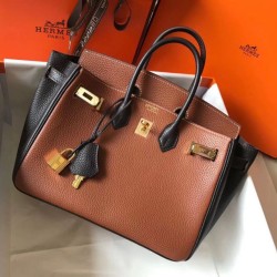 Replica Hermes Birkin 25cm 30cm 35cm Borsa Marrone/Nero Clemence Riproduzione Fedele Hermes Birkin 25cm 30cm 35cm Borsa Marrone/Nero Clemence