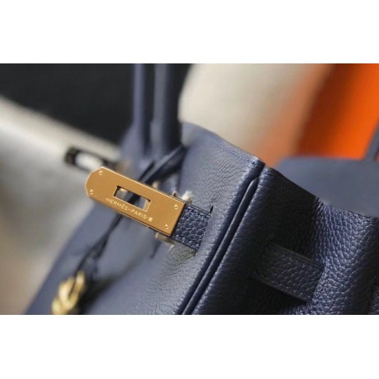 Replica Hermes Birkin 30cm Borsa Clemence Blu Scuro Riproduzione Fedele Hermes Birkin 30cm Borsa Clemence Blu Scuro imitazioni