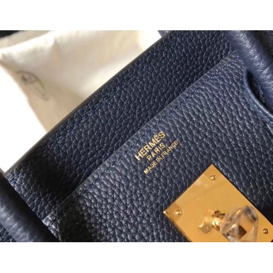 Replica Hermes Birkin 30cm Borsa Clemence Blu Scuro Riproduzione Fedele Hermes Birkin 30cm Borsa Clemence Blu Scuro imitazioni
