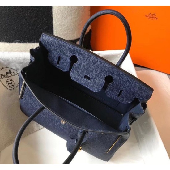 Replica Hermes Birkin 30cm Borsa Clemence Blu Scuro Riproduzione Fedele Hermes Birkin 30cm Borsa Clemence Blu Scuro imitazioni