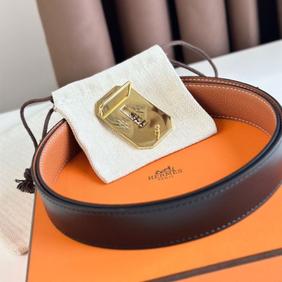Replica Hermes Neo Cintura Reversibile 32MM Clemence Marrone/Nero Riproduzione Fedele Hermes Neo Cintura Reversibile 32MM Clemence Marrone/Nero imitazioni