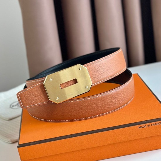 Replica Hermes Neo Cintura Reversibile 32MM Clemence Marrone/Nero Riproduzione Fedele Hermes Neo Cintura Reversibile 32MM Clemence Marrone/Nero imitazioni