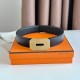 Riproduzione Fedele replica Hermes Neo Cintura Reversibile 32MM Nero Clemence imitazioni