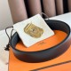 Riproduzione Fedele replica Hermes Neo Cintura Reversibile 32MM Nero Clemence imitazioni