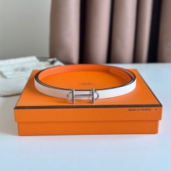 Hermes Gamma 13mm Cintura Reversibile Epsom Taupe Swift Bianco/Arancione Hermes Gamma 13mm Cintura Reversibile Epsom Taupe Swift Bianco/Arancione