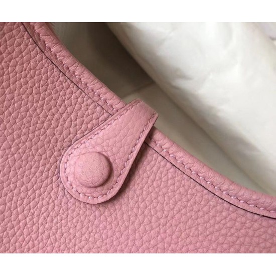 Replica Hermes Evelyne III TPM Mini Bag Rosa Clemence Riproduzione Fedele Hermes Evelyne III TPM Mini Bag Rosa Clemence imitazioni