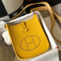 Riproduzione Fedele Hermes Evelyne III TPM Mini Bag Arancione Clemence imitazioni